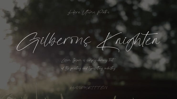 Gilberons Knighten Font