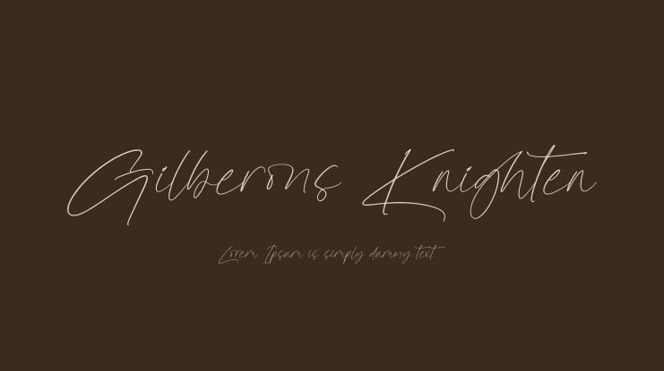 Gilberons Knighten Font