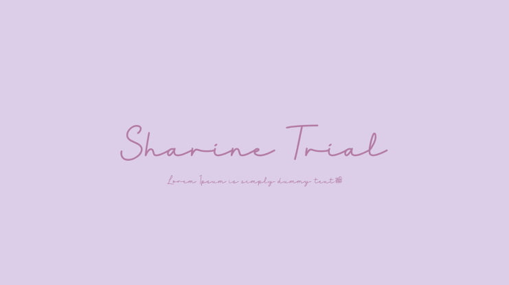 Sharine Trial Font