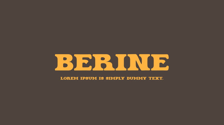 BERINE Font