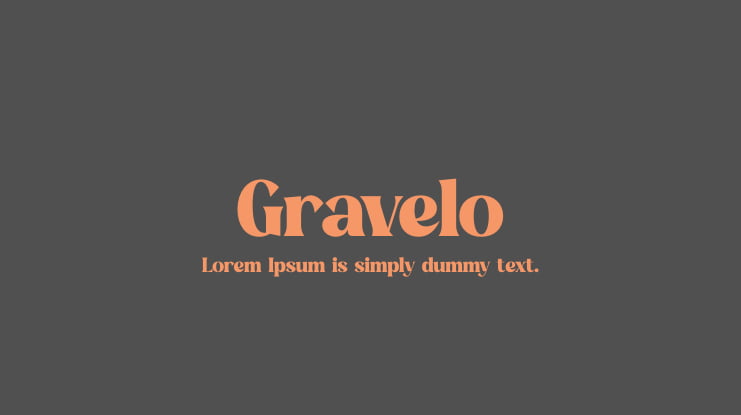 Gravelo Font