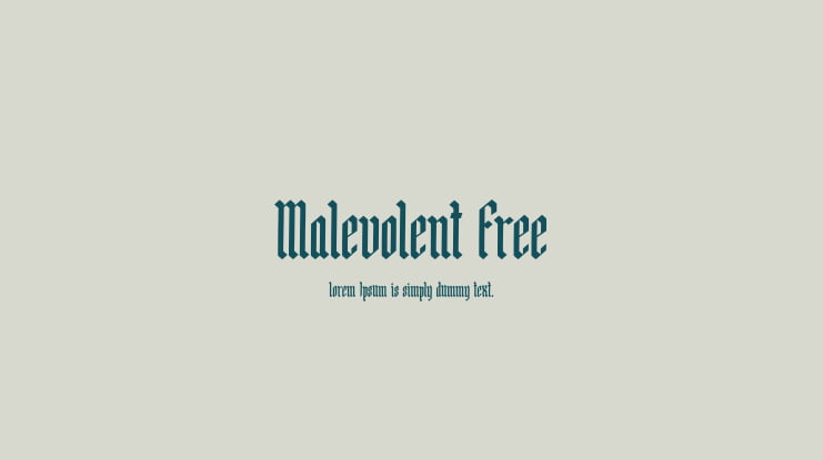 Malevolent Free Font