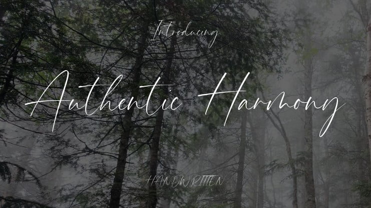 Authentic Harmony Font