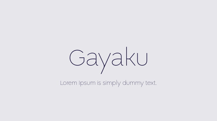 Gayaku Font