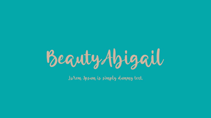 BeautyAbigail Font