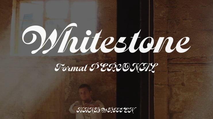 Whitestone Formal PERSONAL Font