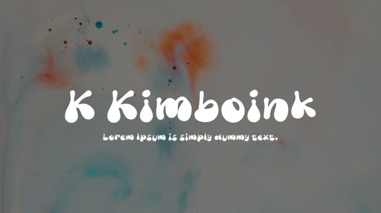 K Kimboink Font