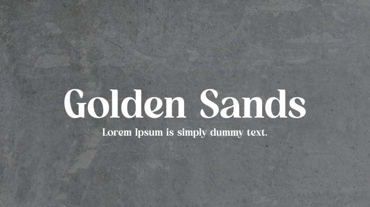 Golden Sands Font