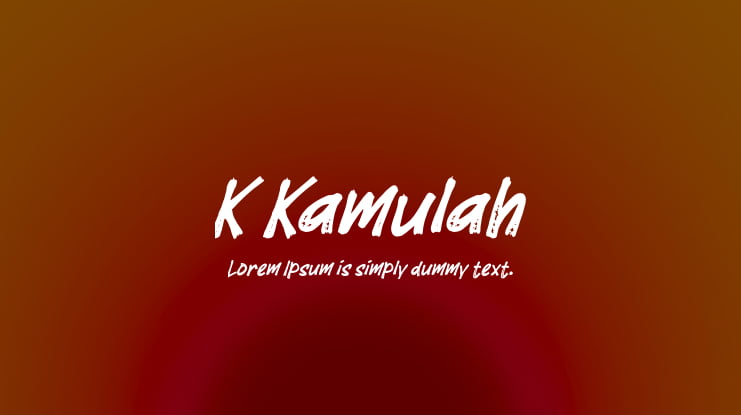 K Kamulah Font