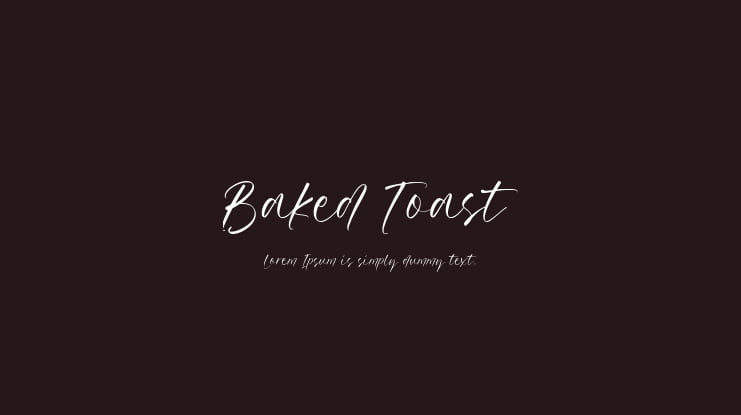 Baked Toast Font