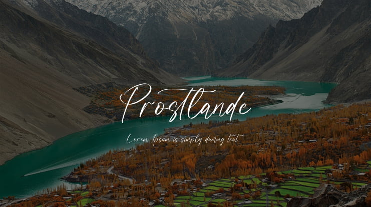 Prostlande Font