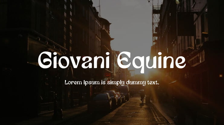 Giovani Equine Font