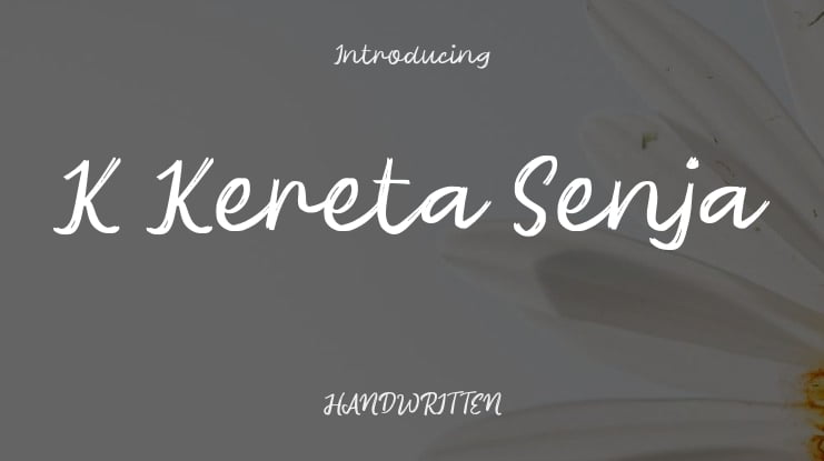 K Kereta Senja Font