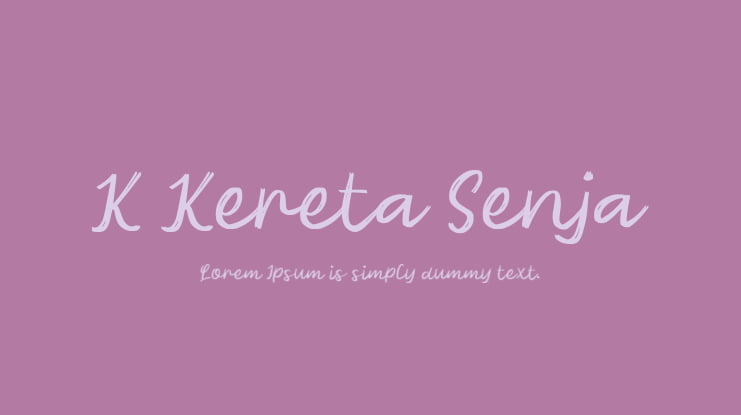 K Kereta Senja Font