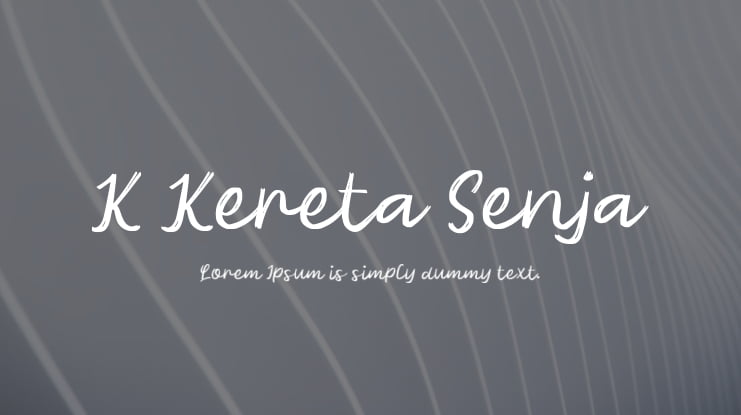 K Kereta Senja Font