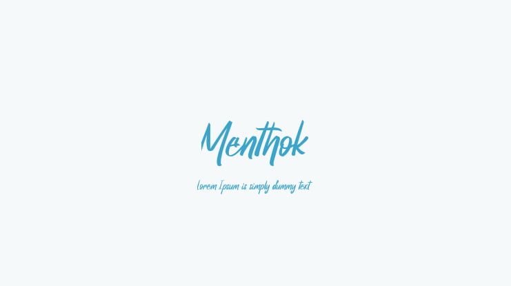 Menthok Font