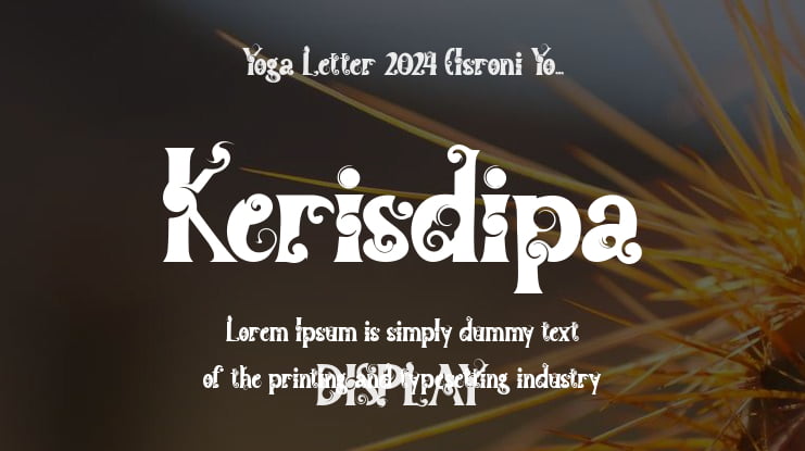 Kerisdipa Font