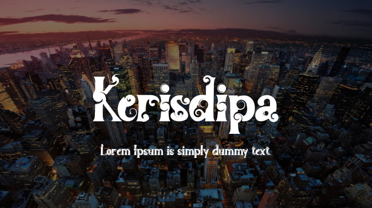 Kerisdipa Font