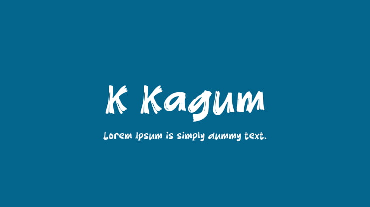 K Kagum Font