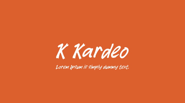 K Kardeo Font