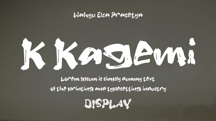 K Kagemi Font