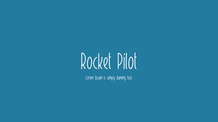 Rocket Pilot Font