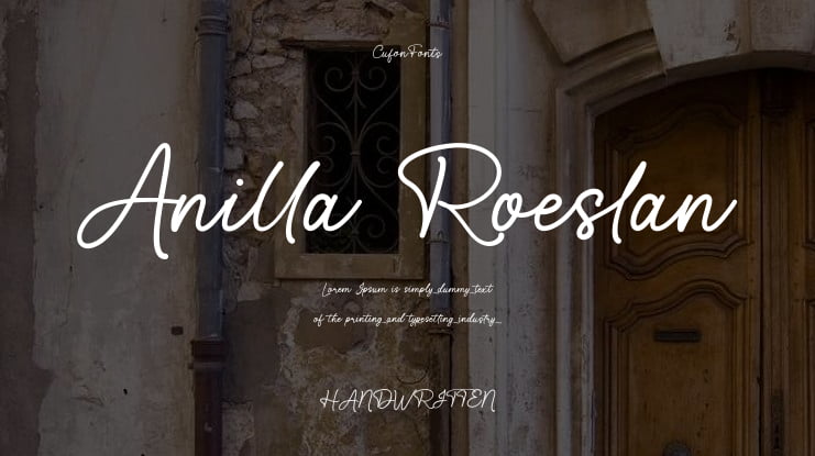 Anilla Roeslan Font