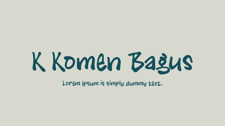 K Komen Bagus Font