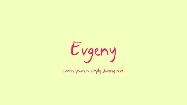 Evgeny Font Family