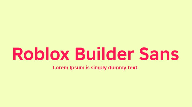 Roblox Builder Sans Font Family