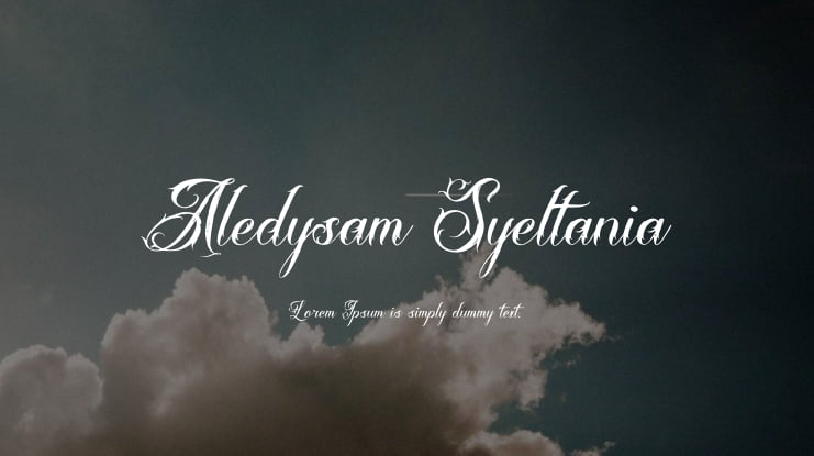 Aledysam Syeltania Font