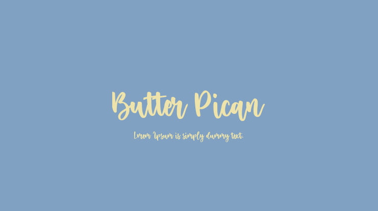 Butter Pican Font