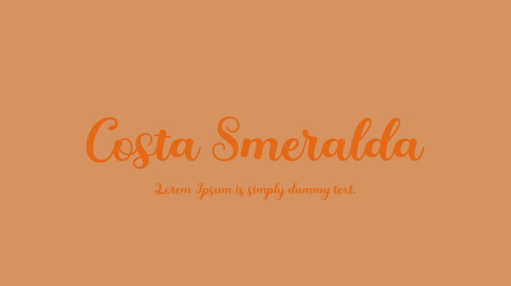 Costa Smeralda Font