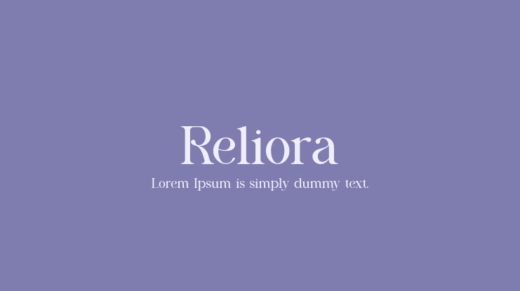 Reliora Font