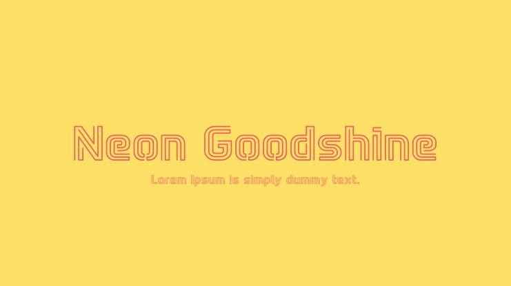 Neon Goodshine Font