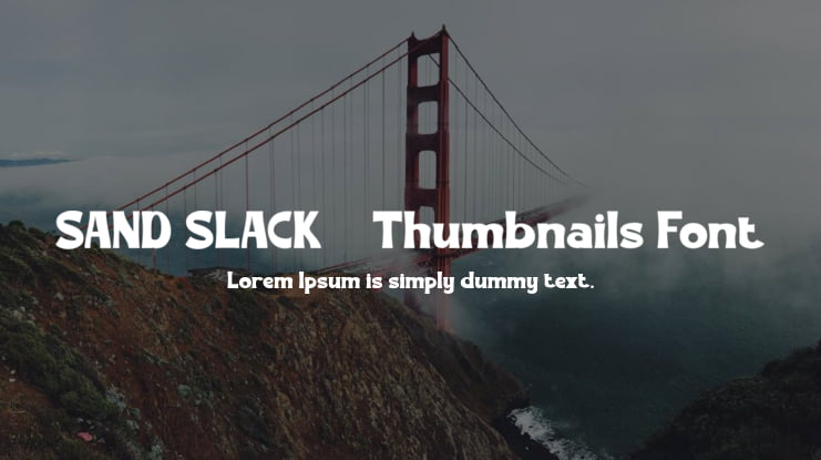 SAND SLACK - Thumbnails Font