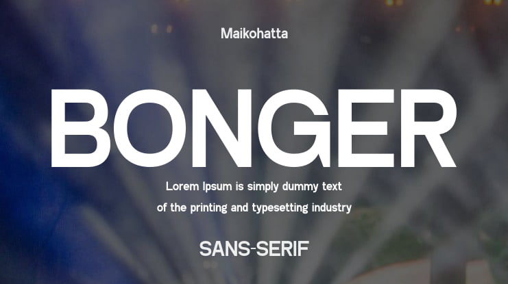 BONGER Font