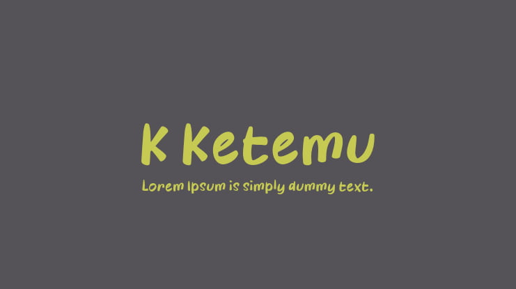 K Ketemu Font