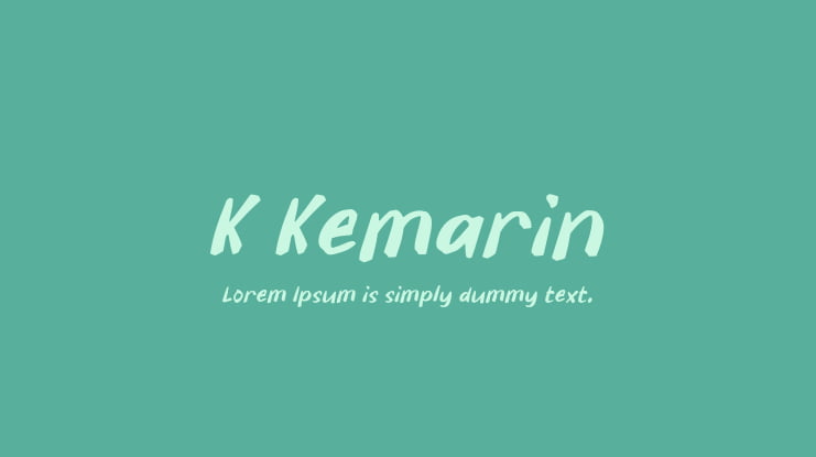 K Kemarin Font