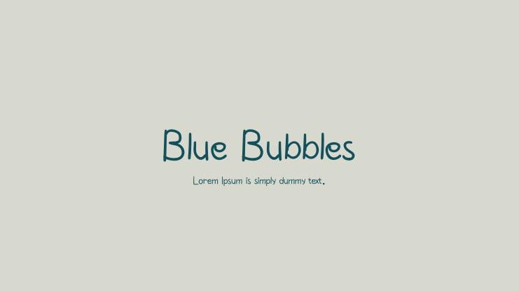 Blue Bubbles Font