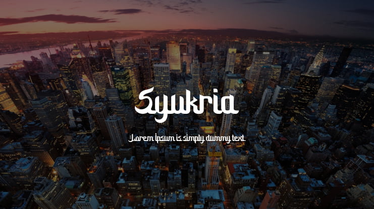 Syukria Font