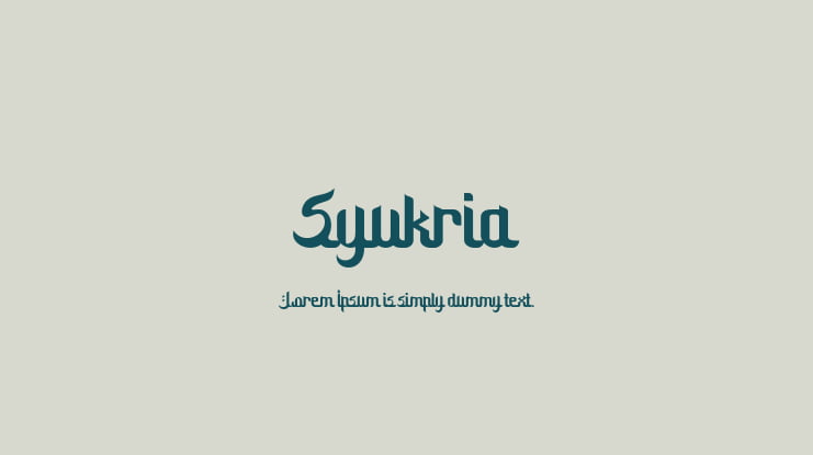 Syukria Font