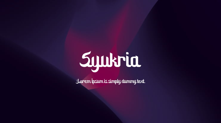 Syukria Font