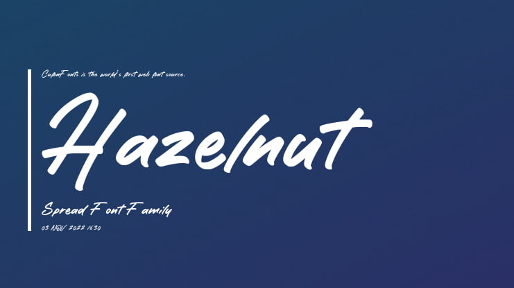 Hazelnut Spread Font