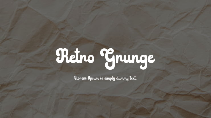 Retro Grunge Font