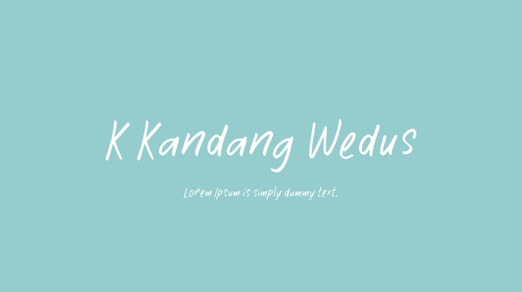 K Kandang Wedus Font