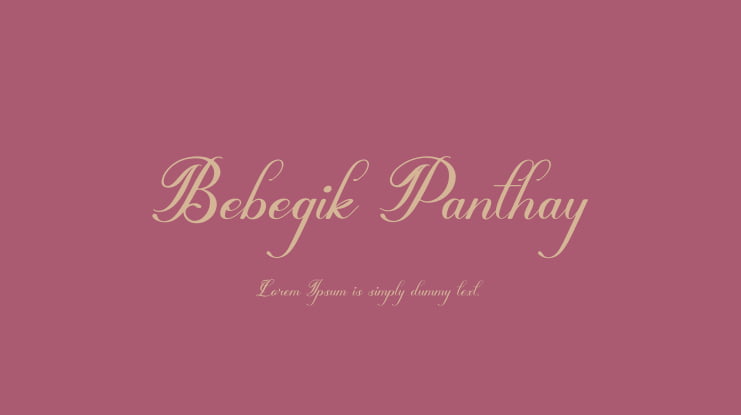 Bebegik Panthay Font