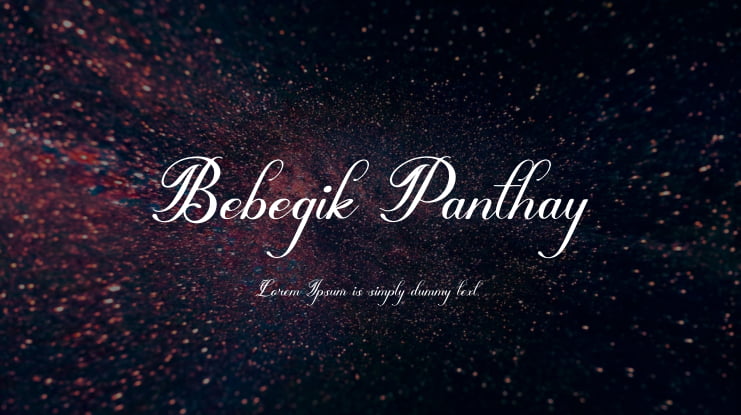 Bebegik Panthay Font