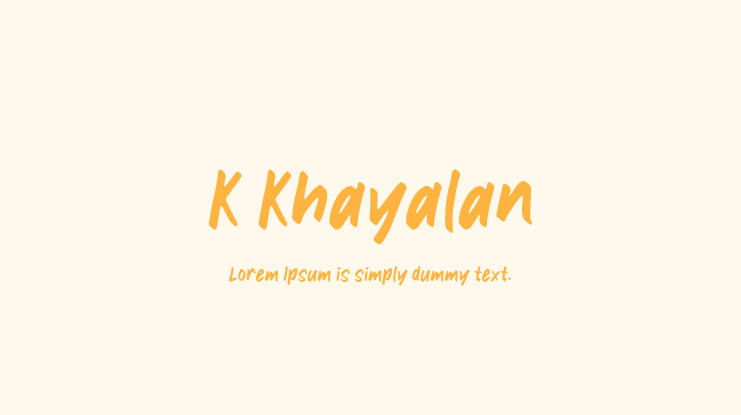 K Khayalan Font