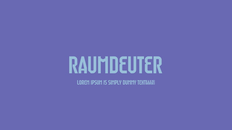 Raumdeuter Font Family